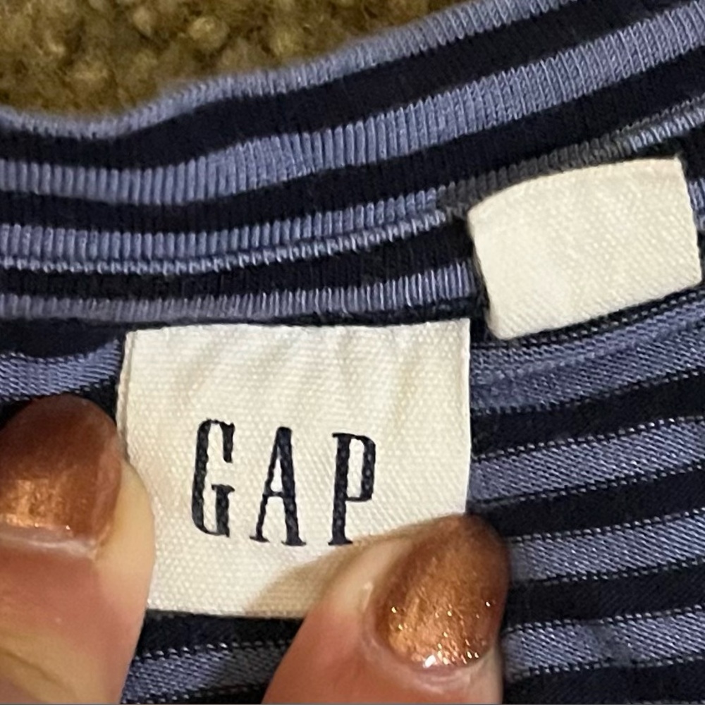 GAP Striped Blue T- Shirt Dress size XS - Picture 14 of 16